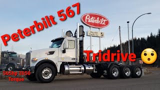 FIRST LOOK at a NEW Peterbilt 567 Set Forward Front Axle Tridem Drive LOGGER [upl. by Ahsia]