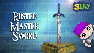 Rusted Master Sword 3D Printed Prop ⚔️ Legend of Zelda Breath of the Wild DIY 🎮 3DIY [upl. by Neral]