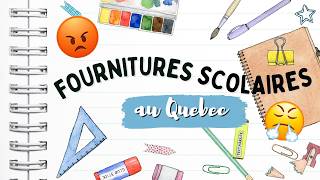 Première rentrée scolaire au Québec  les fournitures scolaires  😱 [upl. by Columbine623]