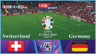 Schweiz gegen Deutschland Livin  Euro2024  Spiel heute live  Videospielsimulation [upl. by Acirfa]