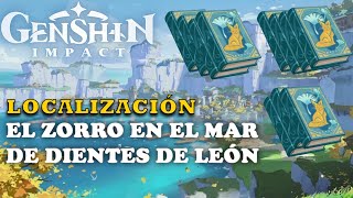 Genshin Impact ¿Dónde LOCALIZAR la colección de libros El zorro en el mar de dientes de león [upl. by Egamlat]