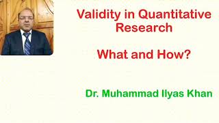 Validity in Quantitative Research What and How [upl. by Ecirtahs749]