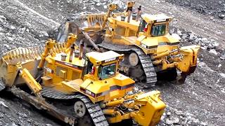 Caterpillar D11R Carrydozers Hogging Shot Rock [upl. by Laraine]