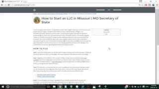 How to Start an LLC in Missouri  MO Secretary of State [upl. by Walburga795]