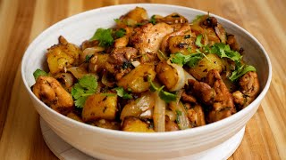 Make Chicken Potatoes and Onions this way for a delicious meal  Kenyan Chicken Platter [upl. by Aillil]