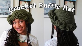 Crochet Ruffle Hat Tutorial [upl. by Pia]