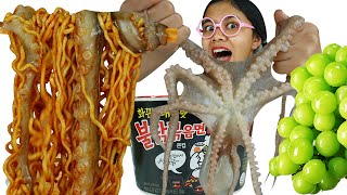 불닭볶음면 Octopus 편의점 먹방 ZOANA Mukbang 먹방 [upl. by Herbie]