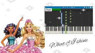 What if I shine  Barbie Rock N Royals Piano CoverTutorial [upl. by Akirre]