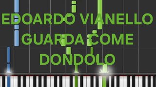 edoardo vianelloguarda come dondolorallentatoslowpiano facile easy tutorial [upl. by Essy570]