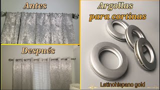 COMO poner ARGOLLAS a cortinas🧵✂️✏️ FACIL y MUY rápido 2 [upl. by Janetta407]