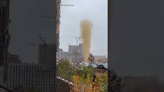 Sewage fountain explodes in Moscow [upl. by Coreen]