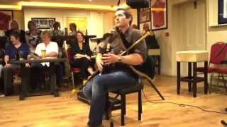 David Power  Uilleann Pipes  Dillons Bar  Dungarvan Ireland [upl. by Arakihc]