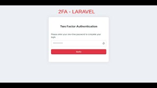 Laravel 2Factor Authentication  Laravel 11  StepbyStep Guide to Secure Your Laravel App [upl. by Ylesara]