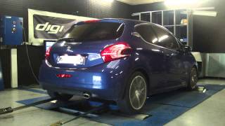 Reprogrammation Moteur  Peugeot 208 hdi 115cv  138cv Dyno Digiservices Paris [upl. by Danette]