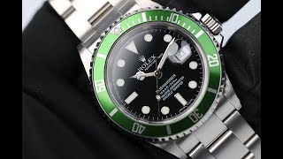 Rolex Submariner Date 16610LV kermit perfect full set like new édition 2005 [upl. by Selry]