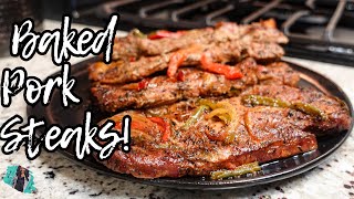 THE MOST DELICIOUS OVENBAKED PORK STEAKS  EASY RECIPE TUTORIAL [upl. by Marcos]