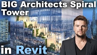 BIG Architects Spiral Tower in Revit Tutorial [upl. by Caitrin551]