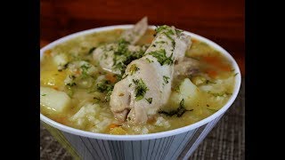 Sopa de arroz y pollo [upl. by Ynnattirb]