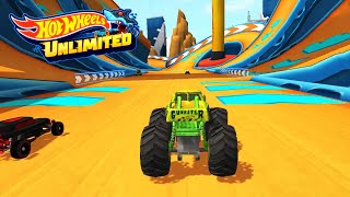 HOT WHEELS UNLIMITED 2  GUNKSTER Twin Mill 3 amp Motosaurus In My Tracks [upl. by Costanza]