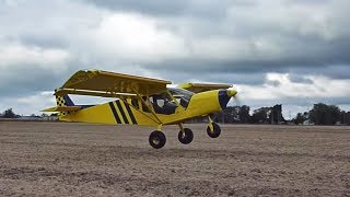 Off airport takeoffs and landings with the STOL CH 750 light sport utility kit airplane [upl. by Nena]