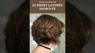 25 Short Layered Haircuts short hair with bangs and layers [upl. by Annel]