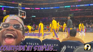 COURTSIDE AT THE LAKERS GAME LAST NIGHT [upl. by Lezah]