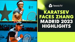 Aslan Karatsev Faces Zhizhen Zhang For Place In Semis  Madrid 2023 Highlights [upl. by Glennis]