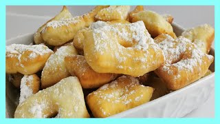 Recette facile de beignets de carnaval bugnes merveilles  Easy carnival donuts recipe [upl. by Urissa]