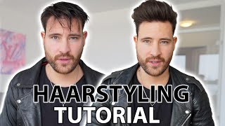 Haarstyling TUTORIAL für Männer bei KURZEN HAAREN 2021 [upl. by Rieger40]