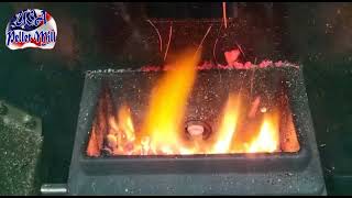 Pellet Stove Burning Wood Pellets [upl. by Atterehs]