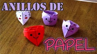 Anillos de papel fáciles Origami  Easy Paper Rings [upl. by Milde]