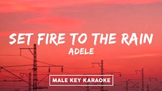 Adele  Set Fire To The Rain Karaoke  ClaverioKey [upl. by Denn]