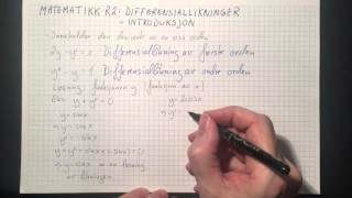 Matematikk R2 Differensiallikninger  introduksjon [upl. by Eromle224]