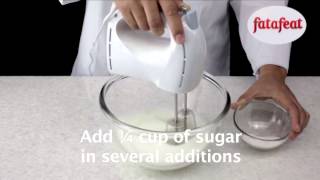 Lesson Whipping egg whites with sugar [upl. by Llohcin]