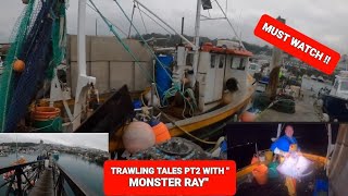 UK commercial Trawling pt2 MASSIVE RAY other species iuk trawling fishing crab boat seafood [upl. by Eenrahc]