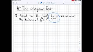 The nth Term Test for Divergence Proof and Example [upl. by Lletnuahs928]