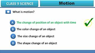 Motion  Motion Class 9 MCQ Science  MCQ Class 9 Motion  Class 9 Motion  Motion Chapter Class 9 [upl. by Namielus233]