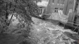 River Calder  Hebden Bridge Floods 2012  Flooding in Hebden Bridge  June 2012 [upl. by Letnahc]