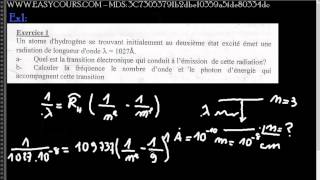 7  Exercice 1 Spectre demission  Atomistique S1 [upl. by Jeaz]