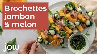 Recette des brochettes jambon amp melon [upl. by Lluj719]