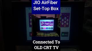 I connect Jio AirFiber SetTop Box to My Old CRT Tv in 2024 shorts viral jioairfiber [upl. by Laforge]