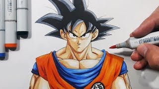 How To Draw Goku  Step By Step Tutorial [upl. by Enimrac22]