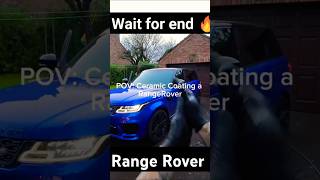 POV Ceramic coating a Range Rover🔥ahorts rangerover carwash detailingcleaning trendingshorts [upl. by Eadith]