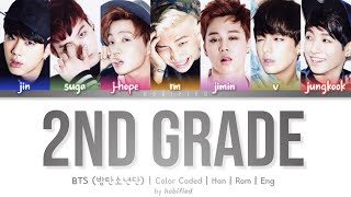 BTS 방탄소년단 – Second Grade 2학년 Color Coded LyricsHanRomEng [upl. by Kironde719]