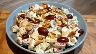 SIMPLE WALDORF SALAD MADE IN MINUTES [upl. by Yddeg]