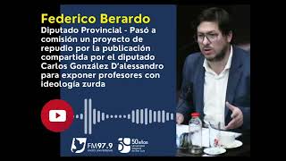 Informe  Federico Berardo diputado provincial por el Bloque Unidad Justicialista [upl. by Ttelrats362]