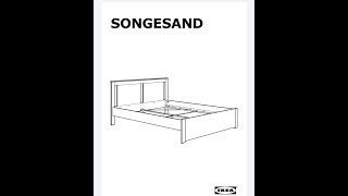 IKEA SONGESAND BED ASSEMBLY Instructions quick guide to assemble furniture at home office DIY Guide [upl. by Ahsinotna]