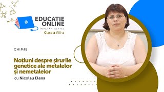 Chimie Clasa a VIIIa Noțiuni despre șirurile genetice ale metalelor și nemetalelor [upl. by Nodyl]