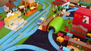 Tomy Thomas the Tank Engine layout for Postman Pat weekend Plarail [upl. by Powe]