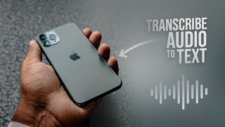 How to Transcribe Audio to Text on iPhone tutorial [upl. by Karalee]